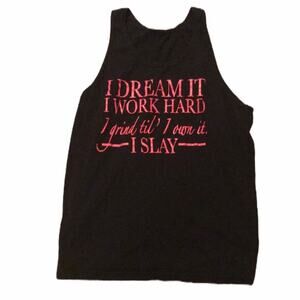 Posh boss sleeveless black tank Medium